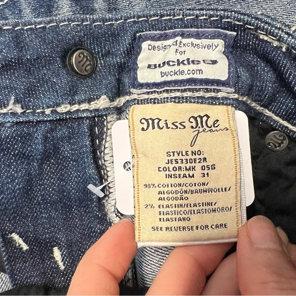 Miss Me - Womens EasyFlo Embroidered Rhinestone Jeans Sz 28W - Picture 6 of 9